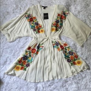 Cream floral dress